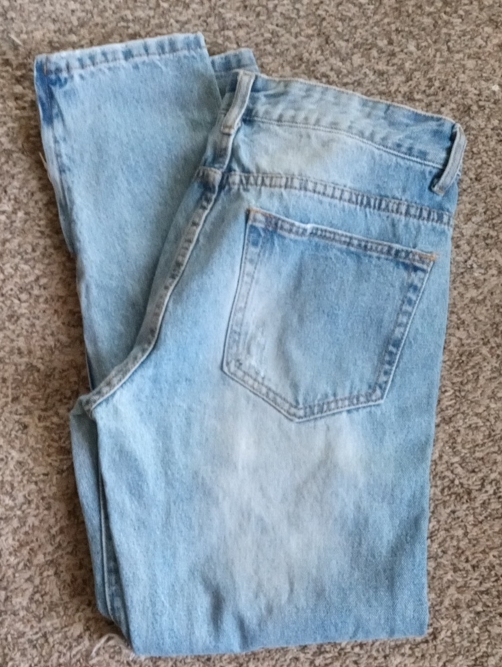Men's Forever 21 Light Blue Straight Leg Jeans